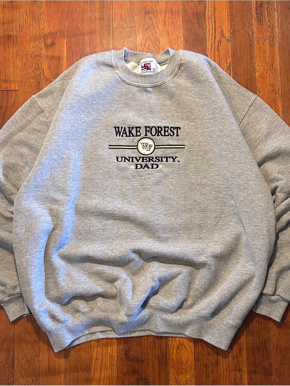 Vintage ‘90s Wake Forest University Dad Embroidered Gray Crewneck Sweatshirt XL